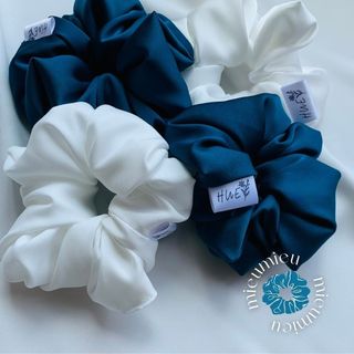 Cột tóc scrunchies handmade lụa satin mềm chun co giãn bảo vệ tóc S1004