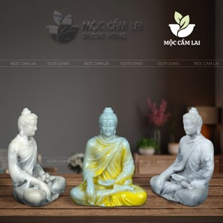 Tượng bổn sư thích ca trang trí phong thủy chất liệu bột đá composite - mộc cẩm lai