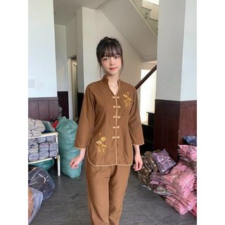 Đồ lam đi chùa nữ, đồ phật tử vải kate