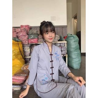 Đồ lam đi chùa nữ, đồ phật tử vải kate