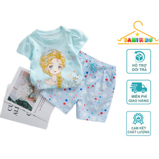 Bộ cộc bé gái nhí JAMIKIDS xuất dư xịn sò mềm mát 12-32kg