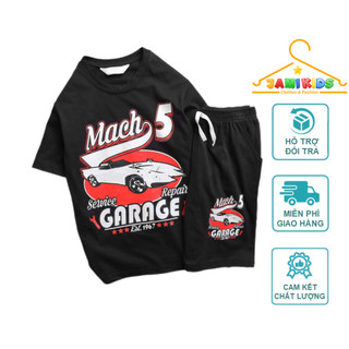 Bộ cộc cotton bé trai JAMIKIDS size đại cotton xuất dư mềm mát 23-57kg