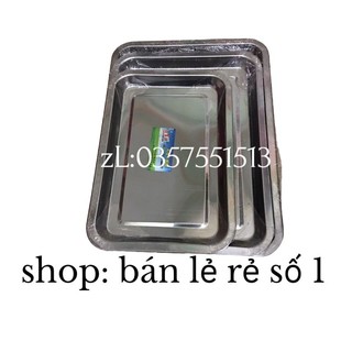 Khay inox sâu 2cm đựng thực phẩm