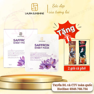 Mặt nạ nhụy hoa nghệ tây - LAURA SUNSHINE SAFFRON SHEET MASK Nhật Kim Anh (mẫu mới)