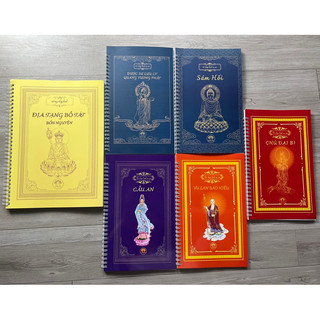 Sổ chép kinh, vở chép kinh địa tạng, dược sư, sám hối, vu lan, cầu an, chú đại bi, kinh dược sư