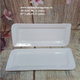Dĩa hình chữ nhật sứ Minh Long 25,31,39cm - dĩa hình chữ nhật gốm sứ minh long