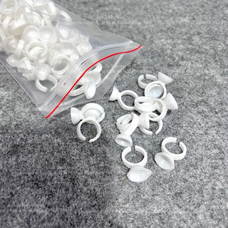 Nhẫn đựng keo nối mi_túi 100c trơn và có ngăn_dụng cụ nối mi