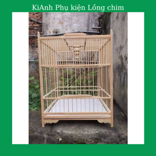  Khung lồng chim chào mào khung lồng ép mộc ép bổi tự ráp siêu dễ kèm đủ phụ kiện chất liệu trúc tre già H117 