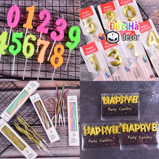Nến trang trí bánh xoắn vỉ 6 que