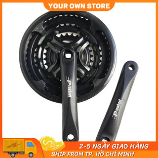 Đùi dĩa nhôm xe đạp 3 tầng mtb prowheel 42t/48t