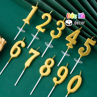 nến sinh nhật  nến nhũ vàng số từ 0-9