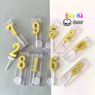 Phụ Kiện Trang trí Bánh Sinh Nhật Bánh Kem - NẾN SỐ CAO CẤP LOẠI 1 (hàng dày dặn)