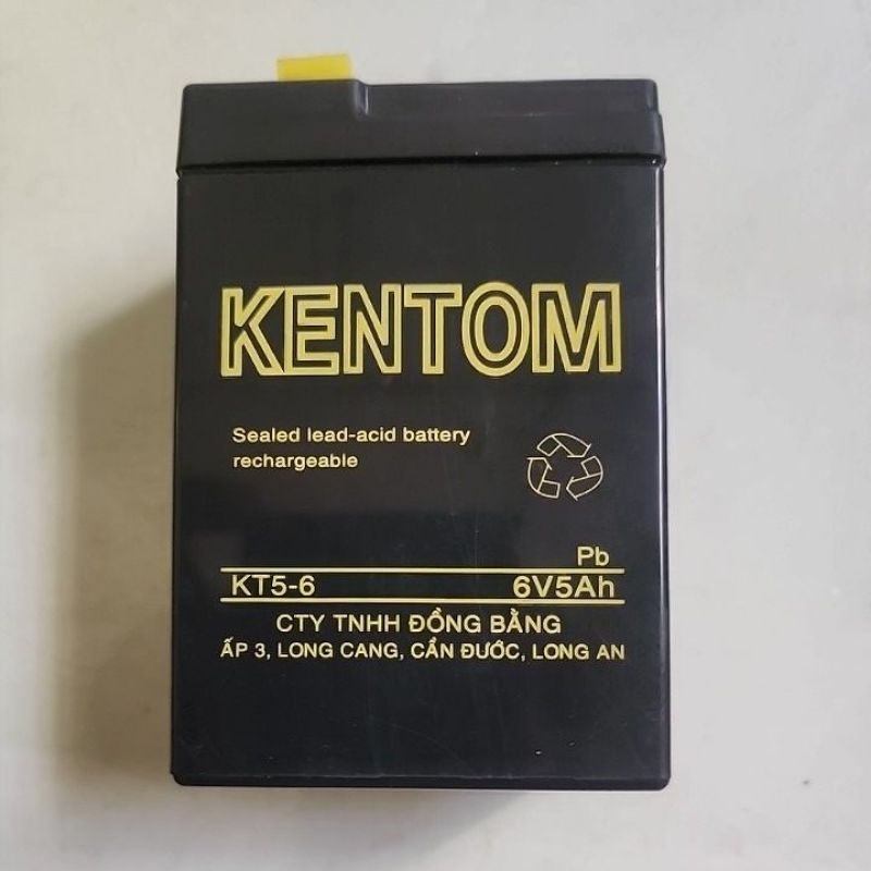 Bình ắc qui khô 6V 5A Kentom