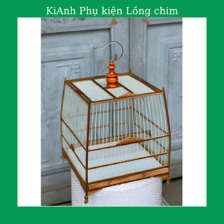 Lồng chim chào mào chất liệu trúc nan cáp quang lồng chào mào tự ráp form thái đấu, vuông đấu