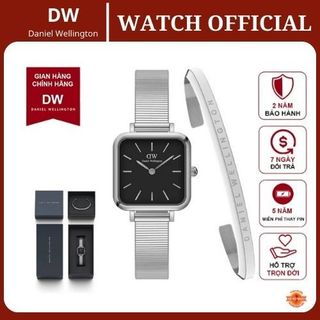 Đồng hồ nữ quadro stuido sterling black & vòng tay classic cuff v1 dw chính hãng - daniel store.