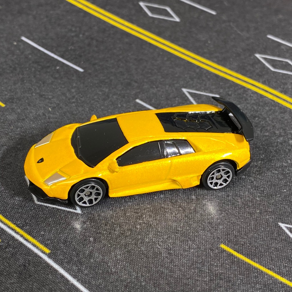 Xe mô hình kim loại CCA xe Lamborghini 2010 Lamborghini Murciélago LP670-4 SV Màu vàng Tỉ lệ 1/64
