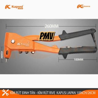 Kìm rút đinh tán cộng lực hãng Kapusi, Kềm rút rive đinh tán nhôm inox tay cầm dài bấm đinh tán rive cao cấp