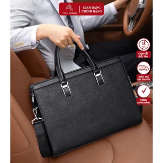 Cặp Xách Tay Nam Nữ Cao Cấp Da Bò Thật POLO MEISDO PL22 BH 12 Tháng