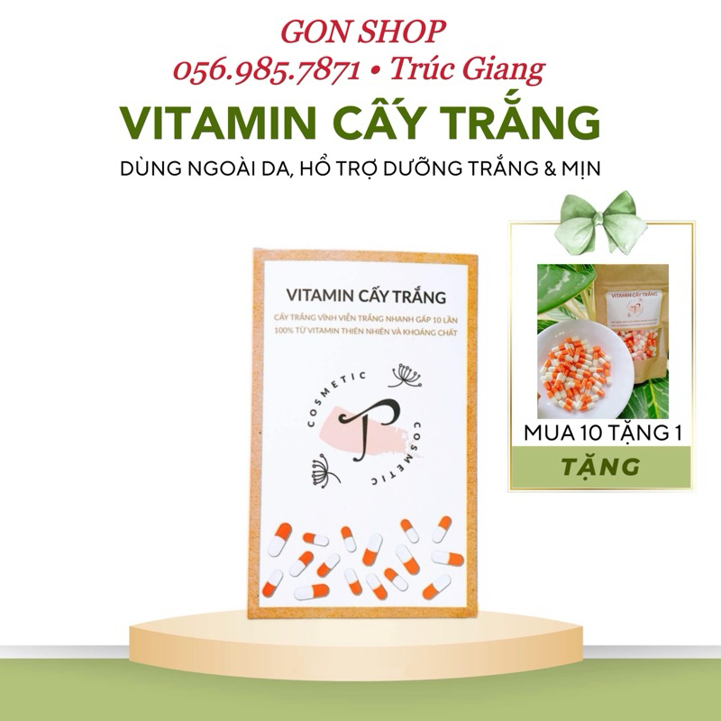 Vitamin cấy trắng  [ Gói 20 Viên tặng 2 ]