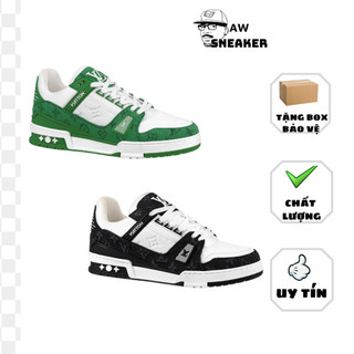 Giày Thể Thao Lv Trainer Black đen,xanh lá mới 2024,Giày sneaker cao cấp LV traner dành cho nam nữ chuẩn 1:1 full pk