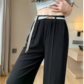 Quần Culottes Linen Thiết Kế Lưng Thun Kiểu Kèm Thắt Lưng Thời Trang - Nhím Xù Shop