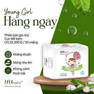 Băng vệ sinh UUcare Young Girl Hàng ngày 15.5cm 20 Miếng/Gói