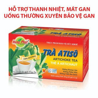 Trà atisô 50g - giúp thanh nhiệt, mát gan, thanh lọc cơ thể - thương hiệu trà hùng phát