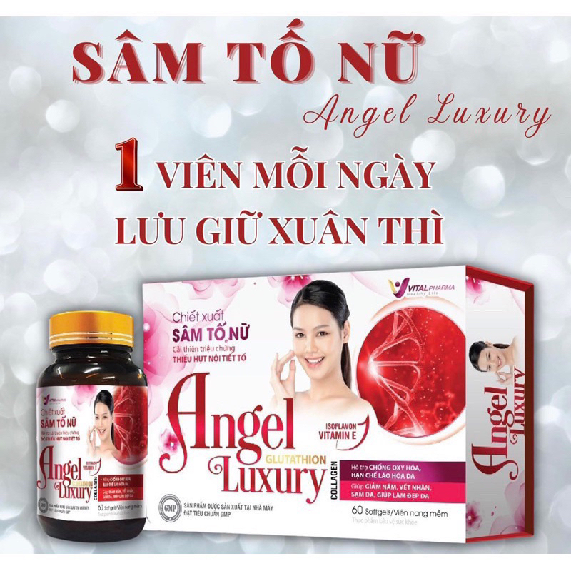 Sâm Tố Nữ Angel Luxury Kết hợp Glutathion và Collagen