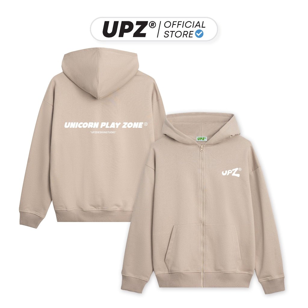 UPZ Áo Khoác Hoodie Dây Kéo Unisex Nỉ Chân Cua Cotton Cơ Bản SS1 (4 Màu)