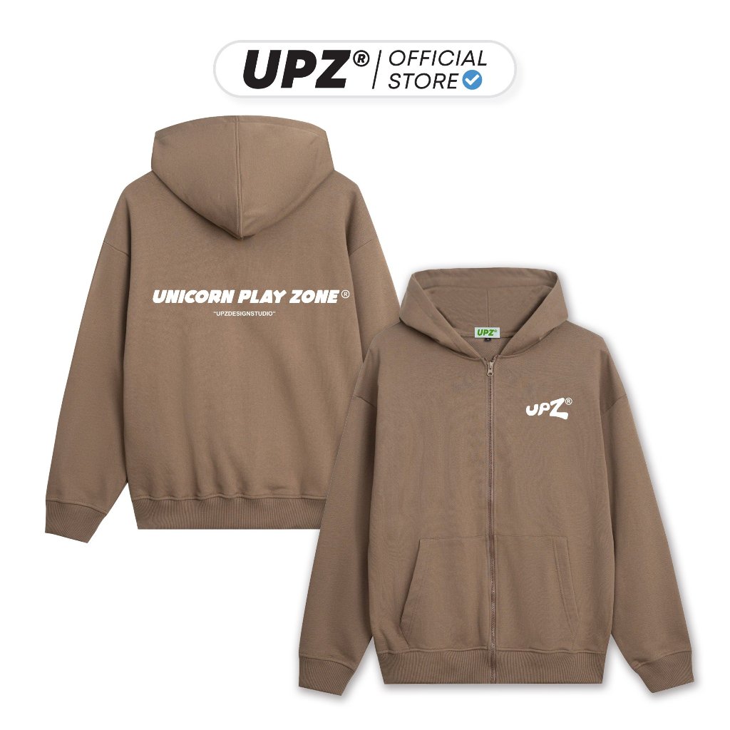 UPZ Áo Khoác Hoodie Dây Kéo Unisex Nỉ Chân Cua Cotton Cơ Bản SS1 (4 Màu)