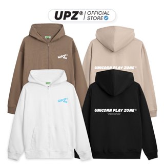  UPZ Áo Khoác Hoodie Dây Kéo Unisex Nỉ Chân Cua Dày Mịn Cotton Cơ Bản Form Rộng SS1  4 Màu  
