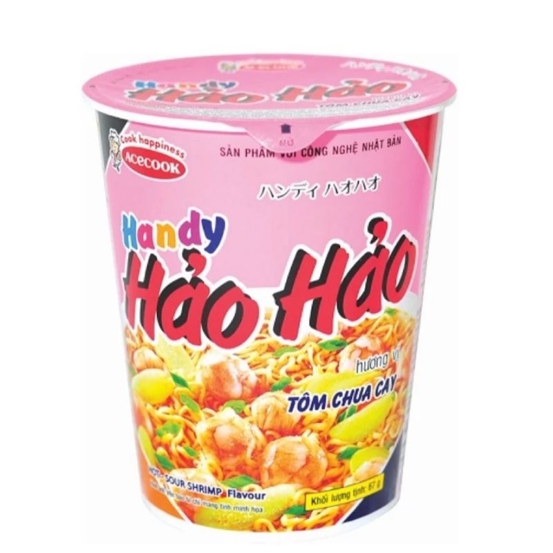 Mì Ly Handy Hảo Hảo Tôm Chua Cay combo 5 hộp× 67gam
