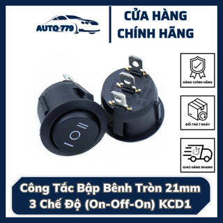 Công tắc bập bênh tròn 21mm 3 chế độ kcd1