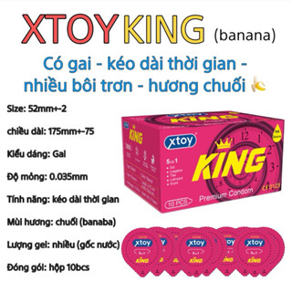 Bao cao su 001 XTOY, bcs 001 siêu mỏng 0.01mm nhiều gel kéo dài thời gian