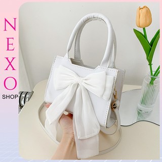 Túi xách nữ đeo chéo mix nơ xinh xắn dễ thương Nexo Shop kiểu dáng tiểu thư Hàn Quốc năng động