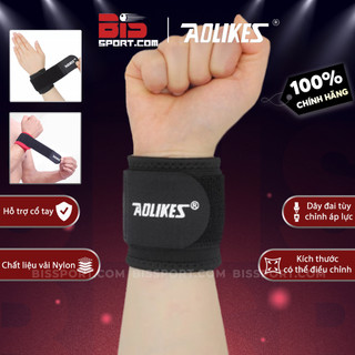 Băng Nẹp Cổ Tay Không Xỏ Ngón AL-7936 / Có Xỏ Ngón Cái AOLIKES AL7937 Hàng Chính Hãng - Êm , Thoáng Khí, Cố Định Chắc