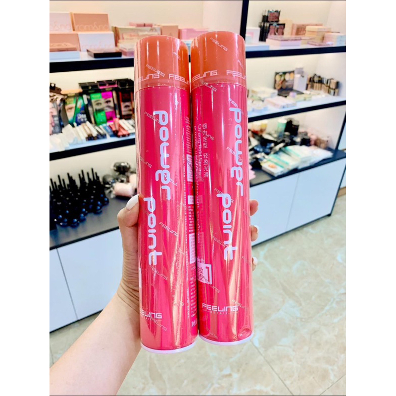 Gôm xịt, keo tạo kiểu giữ nếp tóc Power Point Shangjng 400ml