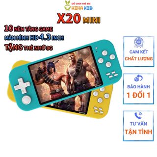 Máy Chơi Game Cầm Tay X20 Mini, Màn Hình HD 4.3 Inch, Tặng Thẻ Nhớ 8G, Cài Sẵn Hơn 4000 Trò Chơi