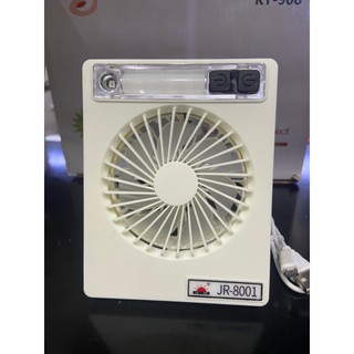 Quạt tích điện sạc pin mini để bàn JR 8001 có đèn led mạnh mẽ -Có BH