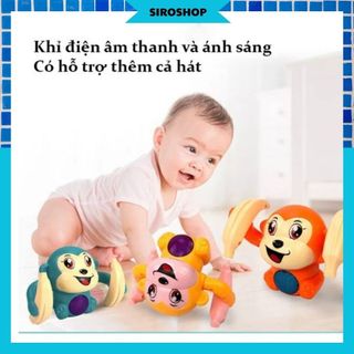 Đồ chơi khỉ nhào lộn cho bé , có nhạc và đèn phát triển đa giác gian