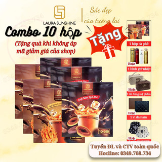 Combo 10 cà phê hòa tan nhật kim anh laura coffee - hộp 10 gói