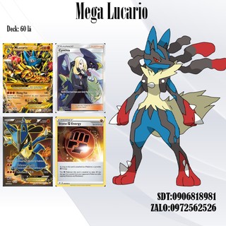 Bài pokemon - bộ 60 lá bài deck mega lucario - card game vn giá rẻ