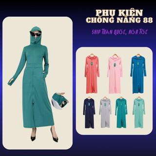 Áo Chống Nắng Toàn Thân 2 Lớp Dày Dặn Thông Hơi Mát Chống Tia UV tản nhiệt 2 bên sườn(kèm khẩu trang) P25
