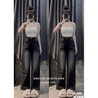Baggy Jeans Ống Rộng Nữ Wash M