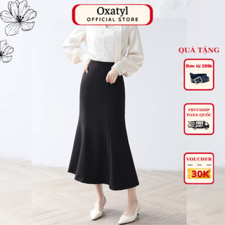 Chân váy đôi cá dài 75cm váy công sở chất vải dày đẹp Oxatyl V58