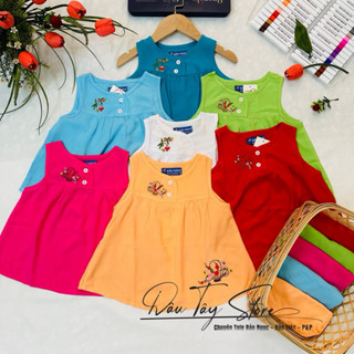 Bộ lững cho bé gái từ 7 đến 23kg thương hiệu bảo ngọc chất tole lanh việt Thăng phù hợp mặc nhà, mặc hè mặc đi học.