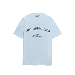 Áo thun unisex SEVENTOWN LUXE LEISURE tay lỡ local brand Light Blue
