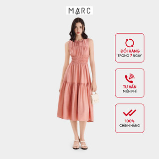 Đầm nữ MARC FASHION midi sát nách rút nhún ngực thun eo FAVH039722