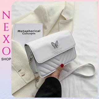 Túi xách nữ mini gắn sitcker bướm thời trang đeo Nexo Shop da pu đẹp siêu sang hàng hiệu