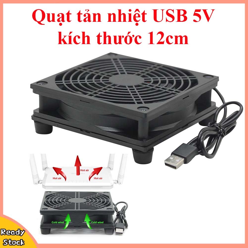 Quạt tản nhiệt USB 5V 6CM ,  9CM ,  12CM cho bộ định tuyến Router , Set-Top Box - Tiết kiệm điện
